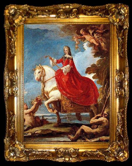 framed  Luca Giordano Portrait of Maria Anna of Neuburg, ta009-2
